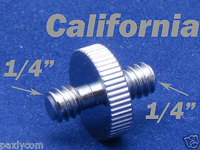 1/4" Male To 1/4" Male Threaded Convert Screw Adapter For Tripod And Head 1-4"