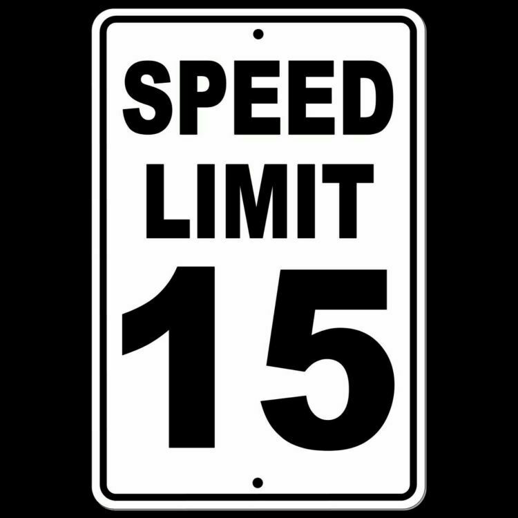 Speed Limit 15 Sign Metal Mph Slow Warning Traffic Road Highway Enforced Sw013